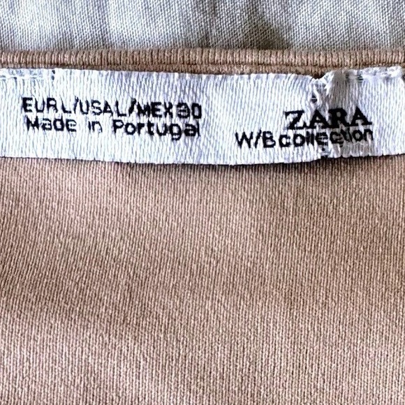 ZARA Taupe Cowl Neck Sleeveless Tank Top W/B Collection Size Large - Picture 5 of 5